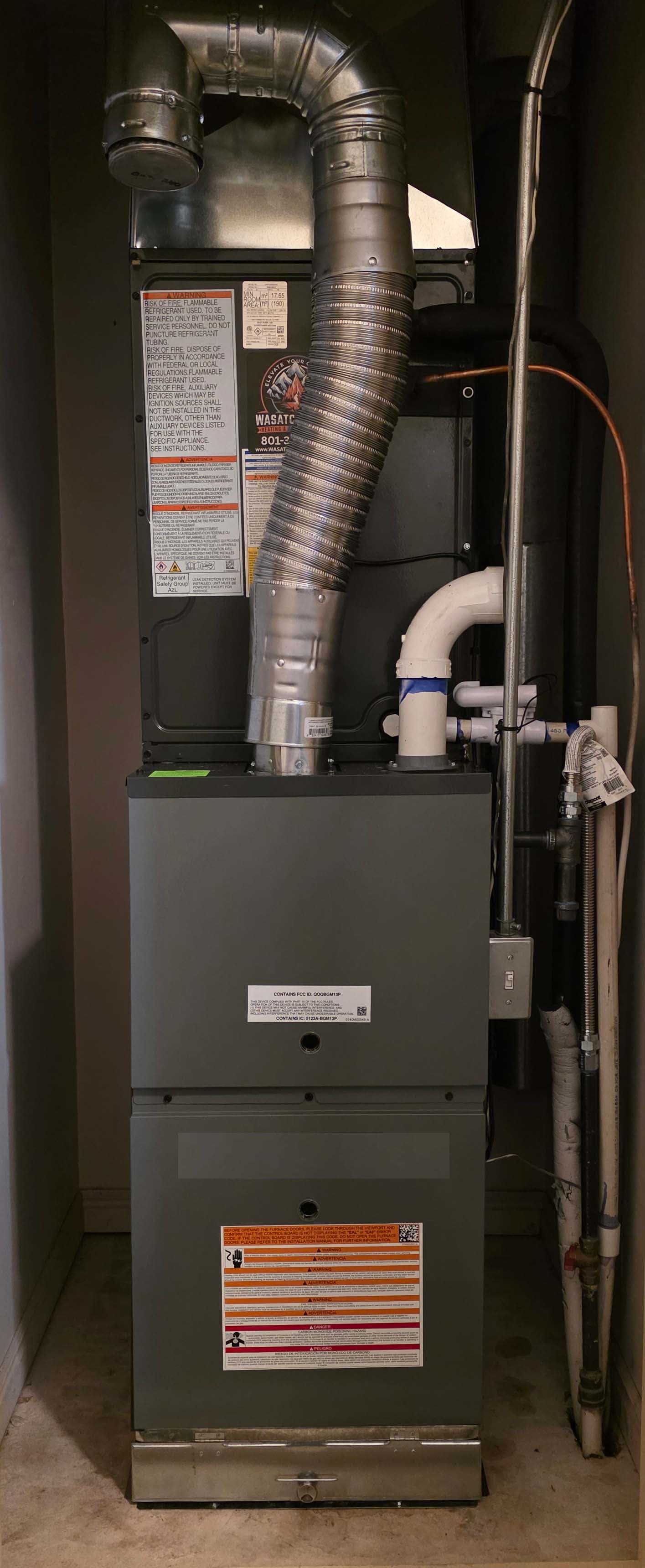 Tall furnace with full ductwork β end-to-end HVAC install